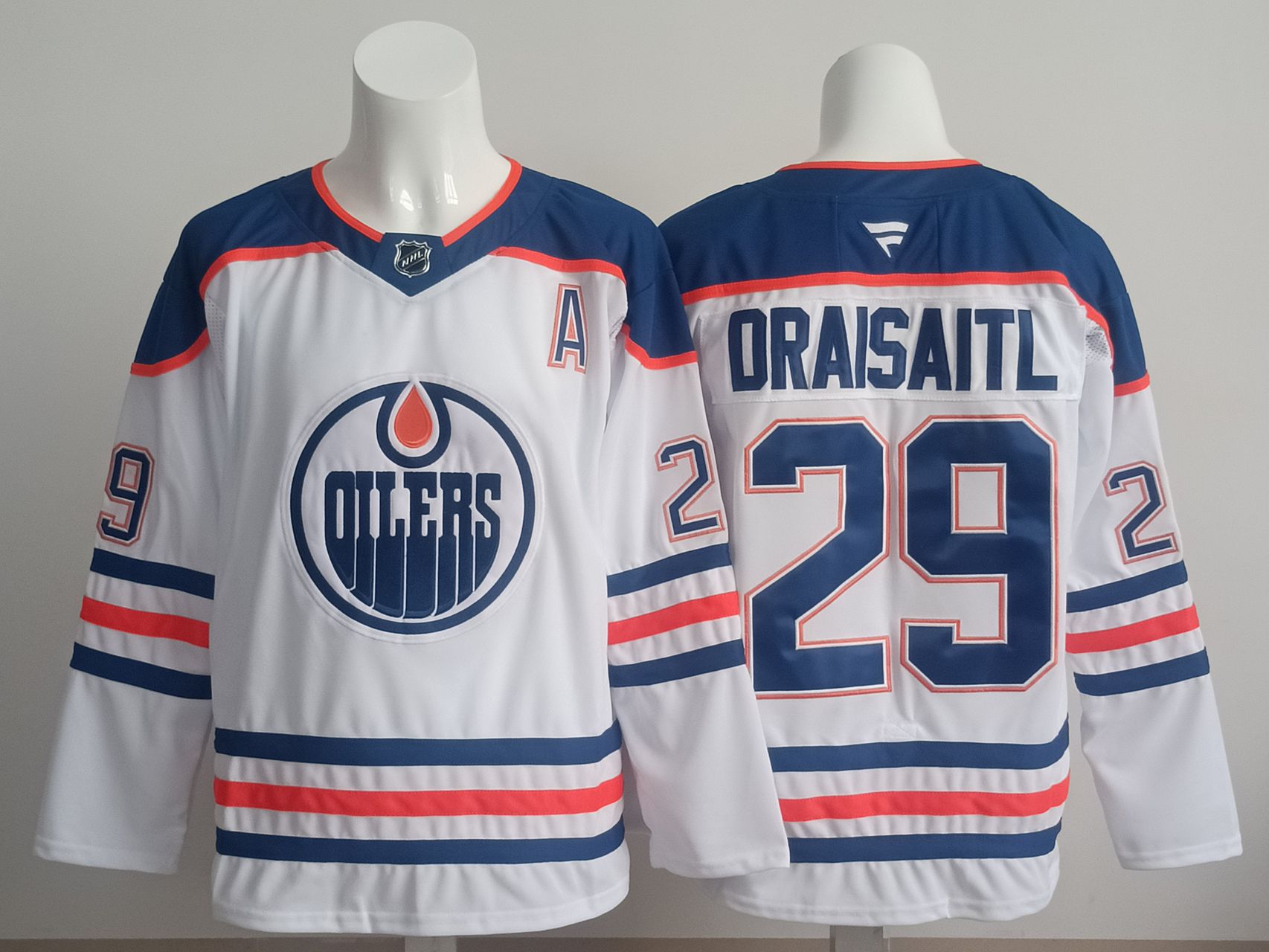 Men 2025 Edmonton Oilers #29 Draisaitl White Fanatics Home Premium NHL Jersey style 1->edmonton oilers->NHL Jersey